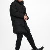 Čierny pánsky prešívaný zimný kabát s kapucou ONLY & SONS Miroslav