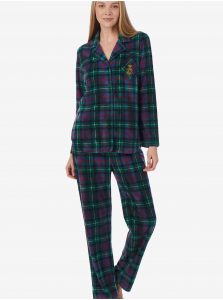Zeleno-modré dámske kockované pyžamo Ralph Lauren