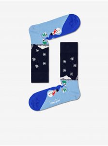 Modré ponožky so zimným motívom Happy Socks