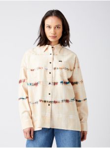 Béžová dámska vzorovaná oversize košeľa Wrangler