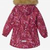 Tmavoružová dievčenská vzorovaná bunda Reima Muhvi