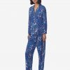 Modré dámske kvetované pyžamo Lauren Ralph Lauren