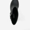 Čierne dámske členkové topánky s ozdobnými remienkami Guess