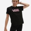 Čierne dievčenské tričko s potlačou VANS