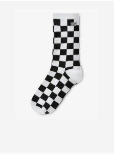 Čierno-biele dámske kockované ponožky VANS