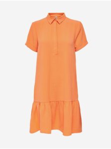 Oranžové košeľové šaty s volánom Jacqueline de Yong Lion