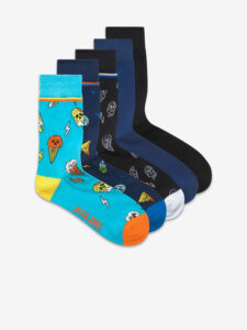 Jack & Jones Flash Ponožky 5 párov Modrá