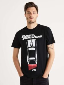 Celio Fast & Furious Tričko Čierna
