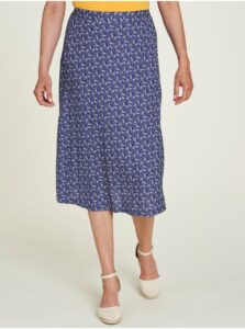 Modrá dámska vzorovaná midi sukňa Tranquillo