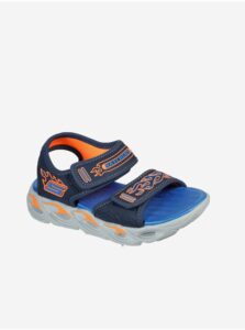 Tmavomodré chlapčenské sandále Skechers