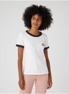 Čierno-biele dámske tričko s potlačou Wrangler