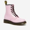 Ružové dámske kožené členkové topánky Dr. Martens 1460 W