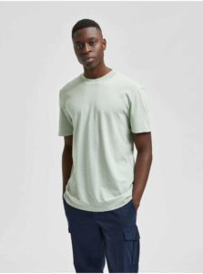 Svetlozelené basic tričko Selected Homme Colman
