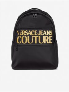 Čierny pánsky batoh s nápisom Versace Jeans Couture