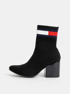 Tommy Hilfiger Flag Sock Členková obuv Čierna