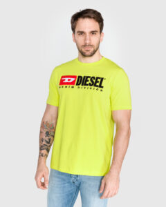 Diesel Just Division Tričko Čierna Žltá