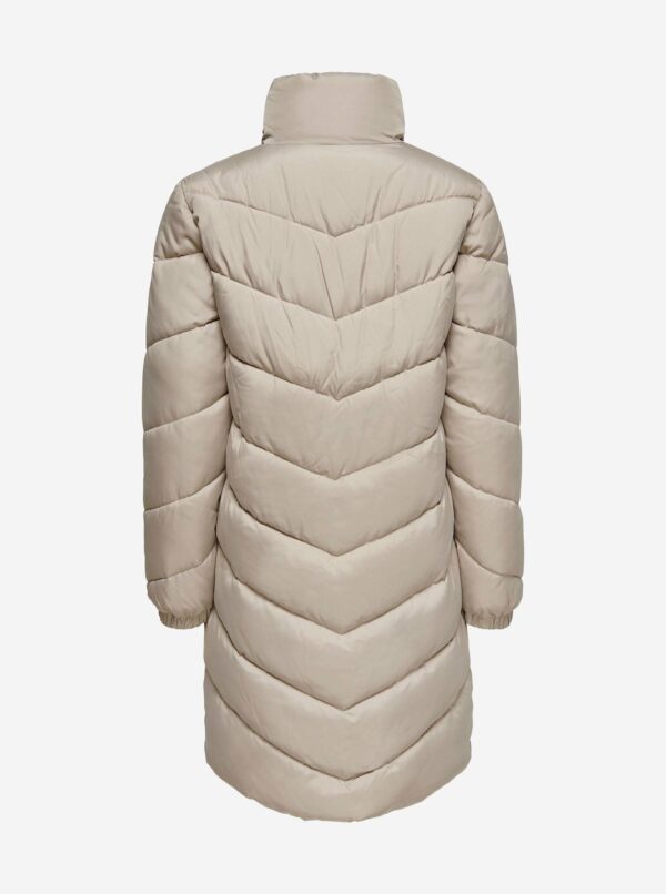 Béžový zimný prešívaný kabát Jacqueline de Yong New Finno