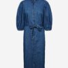 Modré riflľové košeľové šaty VERO MODA Nala