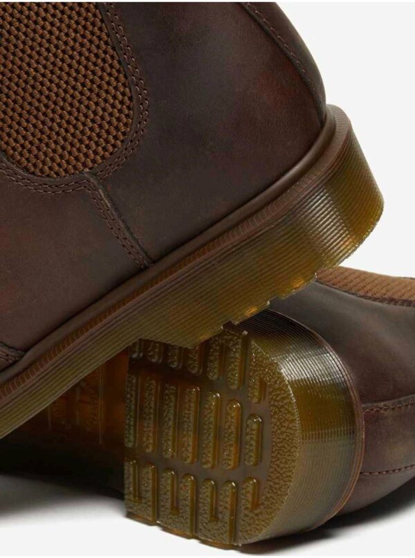 Hnedé kožené chelsea topánky Dr. Martens