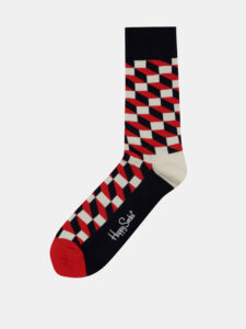 Happy Socks Filled Optic Ponožky Červená