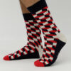 Happy Socks Filled Optic Ponožky Červená