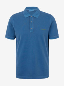 Calvin Klein Garment Dye Logo Polo tričko Modrá
