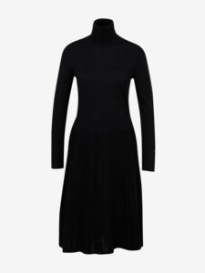 Calvin Klein Superfine Wool Flare Šaty Čierna