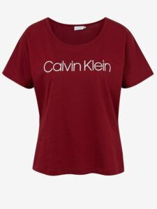 Calvin Klein Open-Nk Logo Prt Tričko Červená