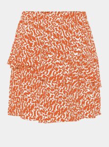 Oranžová vzorovaná sukňa VERO MODA Hanna