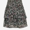 Béžovo-čierna kvetovaná sukňa ONLY Melina