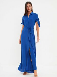 Košeľové šaty pre ženy Trendyol - modrá