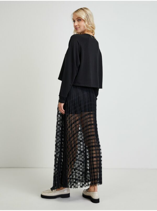Tričká s dlhým rukávom pre ženy DKNY - čierna