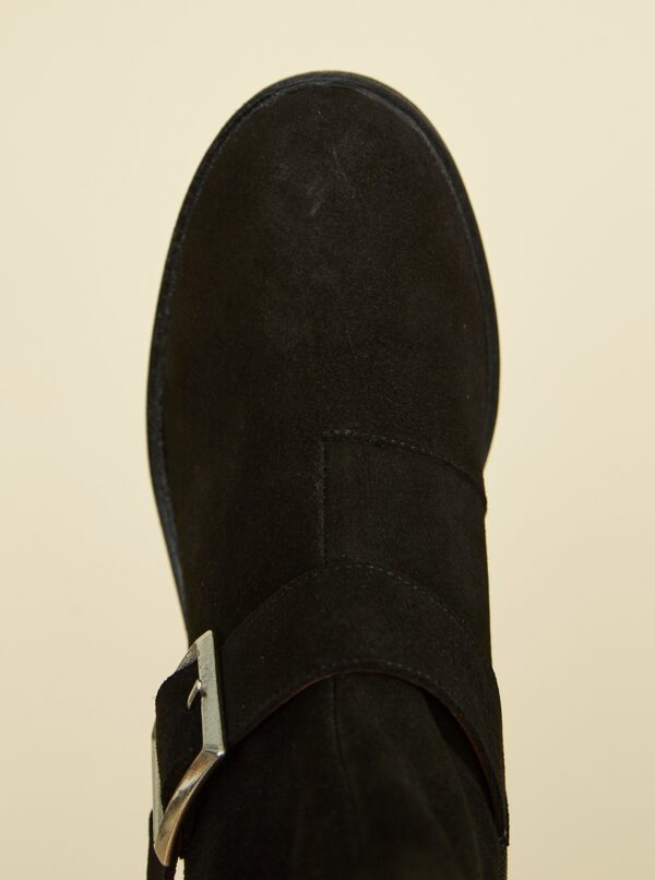 Čierne semišové členkové topánky OJJU
