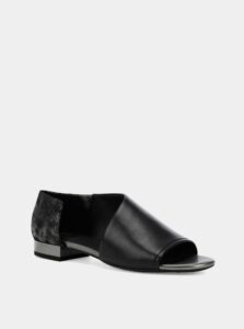 Čierne dámske kožené sandále Geox