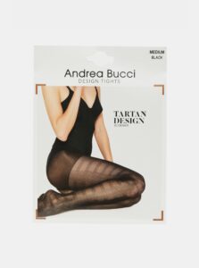 Čierne vzorované pančuchové nohavice Andrea Bucci 30 DEN
