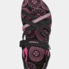Čierne dámske kvetované sandále LOAP