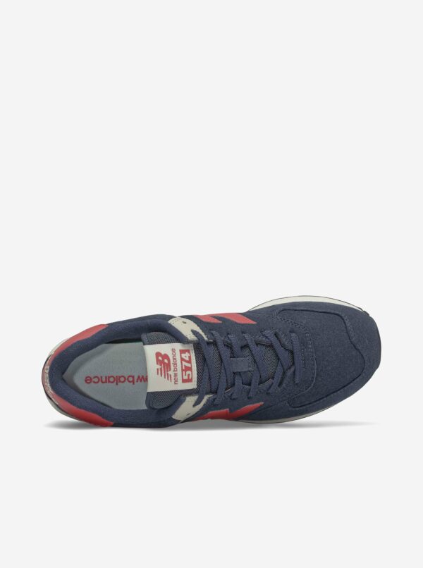 Červeno-modré pánske semišové topánky New Balance 574