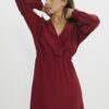 Šaty na denné nosenie pre ženy Trendyol - vínová