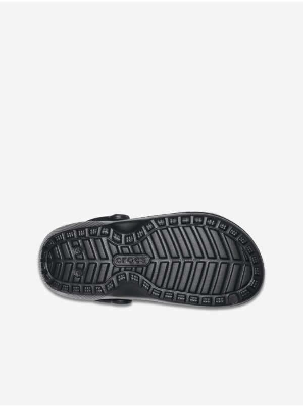Čierne šľapky s umelým kožúškom Crocs