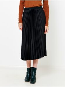 Čierna plisovaná midi sukňa CAMAIEU