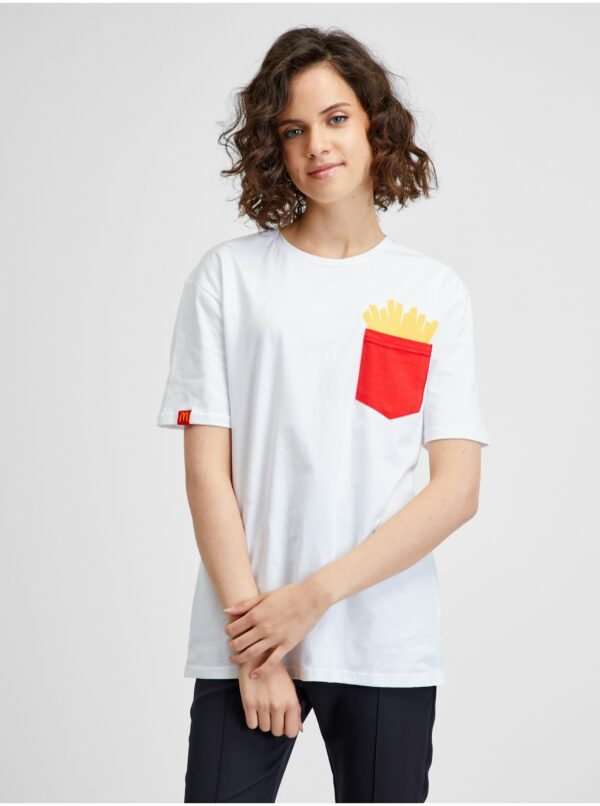 Biele unisex tričko McDonald's Fries