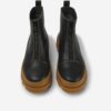 Čierne dievčenské členkové kožené topánky Camper Nappon