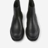 Čierne dámske členkové kožené topánky Camper Mugello