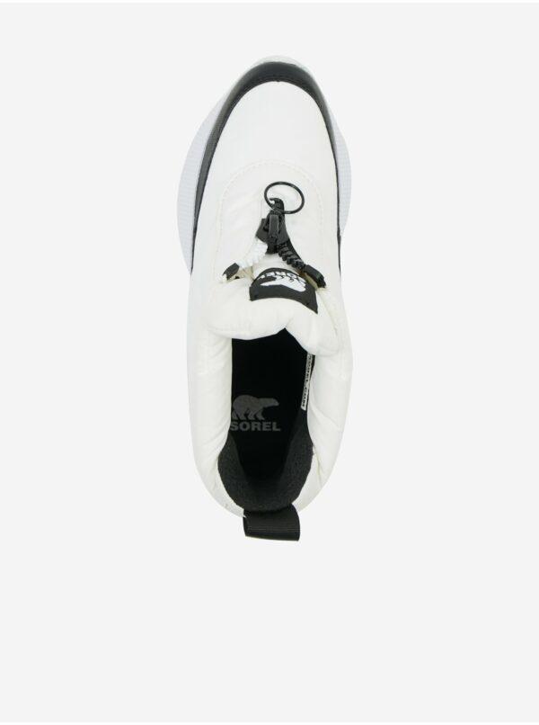 Čierno-biele dámske zimné kožené členkové topánky SOREL About™