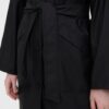 Čierna dlhá ľahká bunda s kapucou a povrchovou úpravou VERO MODA Shady Feline