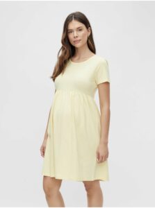 Svetložlté tehotenské šaty Mama.licious Sia