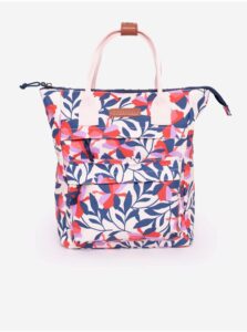 Svetloružový dámsky kvetovaný batoh/taška Brakeburn