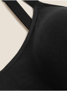 Bavlnená protetická košieľková podprsenka bez kostíc, veľ. A-H Marks & Spencer čierna