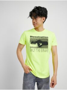 Neonovo žlté pánske tričko Diesel Diego
