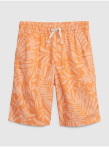 Oranžové chlapčenské šortky vzorované GAP